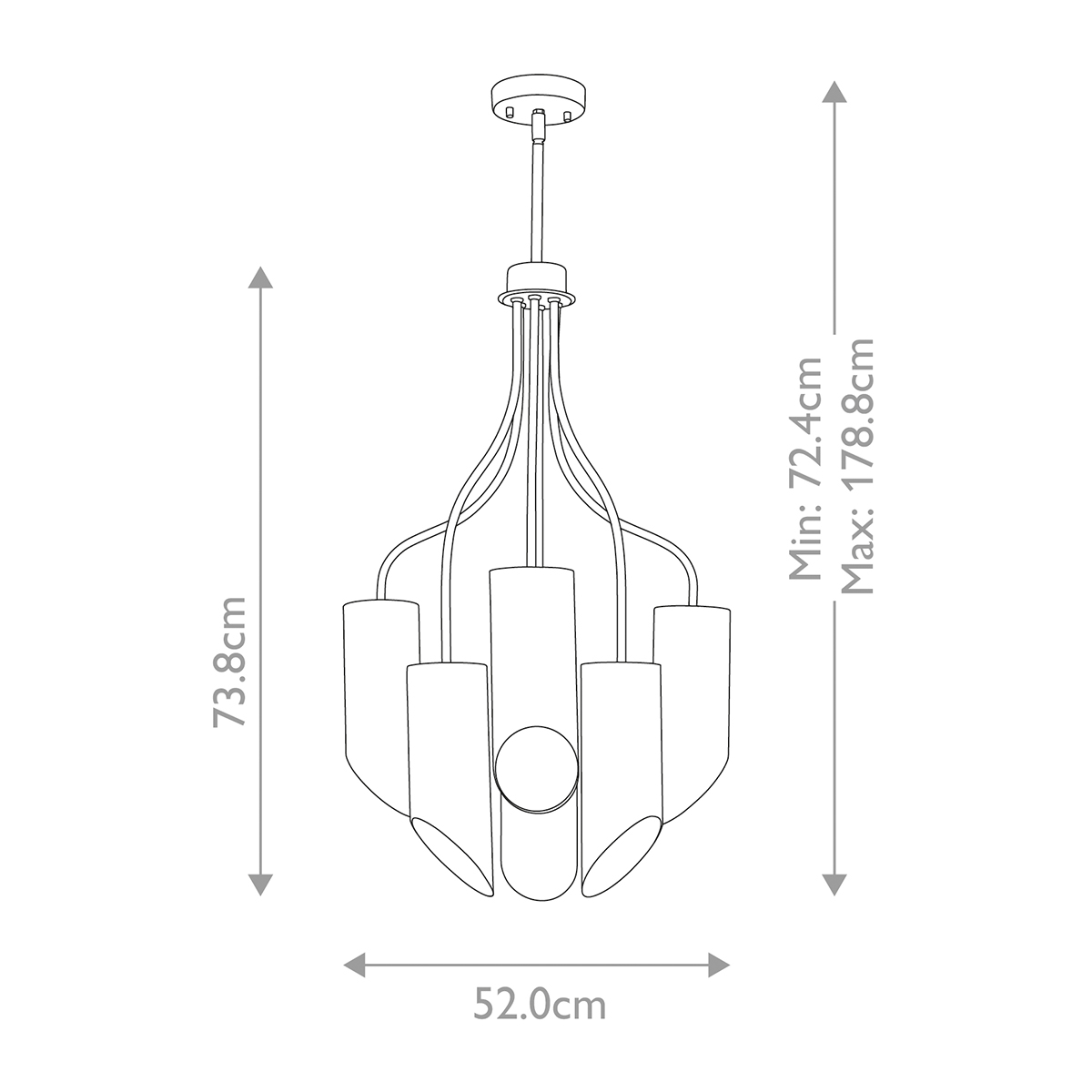 Люстра белого цвета с 6-ю цилиндрическими плафонами Elstead Lighting в Рязани
