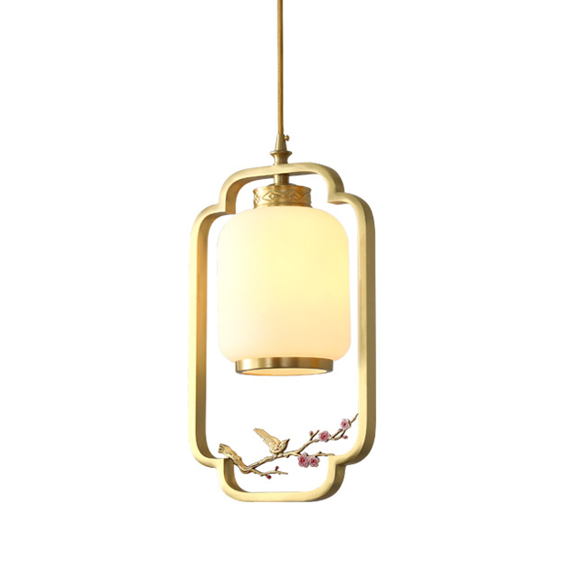Подвесной светильник Sakura Branch Lantern Chandelier Латунь Белый Розовый Подвесной светильник Sakura Branch Lantern Chandelier Латунь Белый Розовый в Рязани | Loft Concept