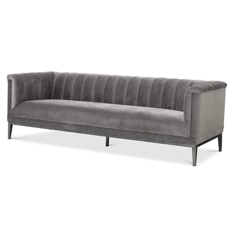 Диван Eichholtz Sofa Raffles grey Серый Темная бронза в Рязани | Loft Concept 