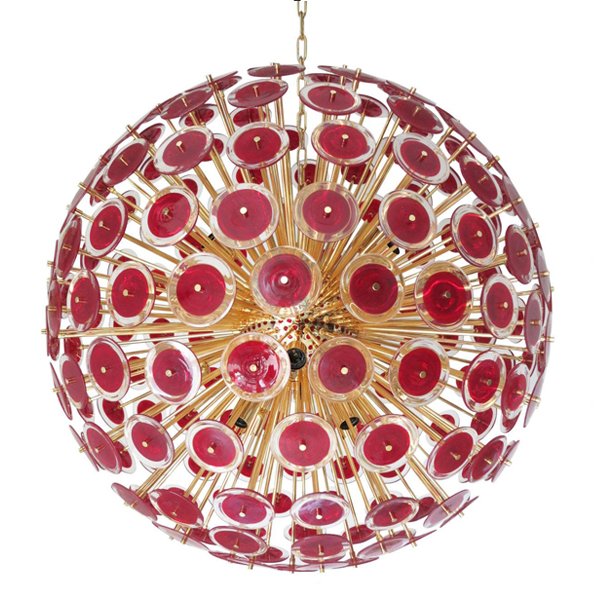 Murano Red Disco Glass Sputnik Chandelier Vistosi Красный (Red) Золотой Murano Red Disco Glass Sputnik Chandelier Vistosi Красный (Red) Золотой в Рязани | Loft Concept