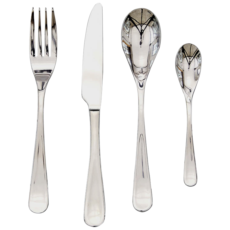 Столовые приборы на 4 персоны Contemporary Cutlery Set Серебряный Столовые приборы на 4 персоны Contemporary Cutlery Set Серебряный в Рязани | Loft Concept