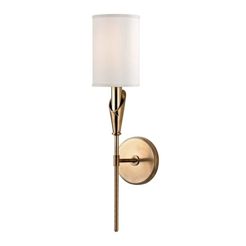 Настенный светильник Wall Sconce TATE 1311-AGB Латунь Белый Настенный светильник Wall Sconce TATE 1311-AGB Латунь Белый в Рязани | Loft Concept