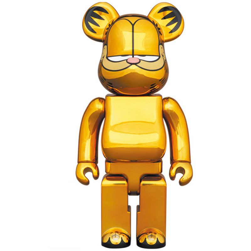 Статуэтка Bearbrick Garfield Глянцевое золото Статуэтка Bearbrick Garfield Глянцевое золото в Рязани | Loft Concept