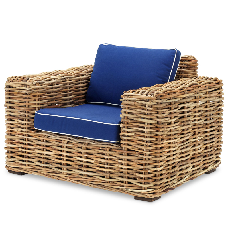 Кресло Eichholtz Chair Foster Древесина Синий в Рязани | Loft Concept 
