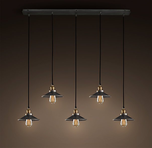 Люстра Loft Cone Pendant Line 5 Черный Люстра Loft Cone Pendant Line 5 Черный в Рязани | Loft Concept
