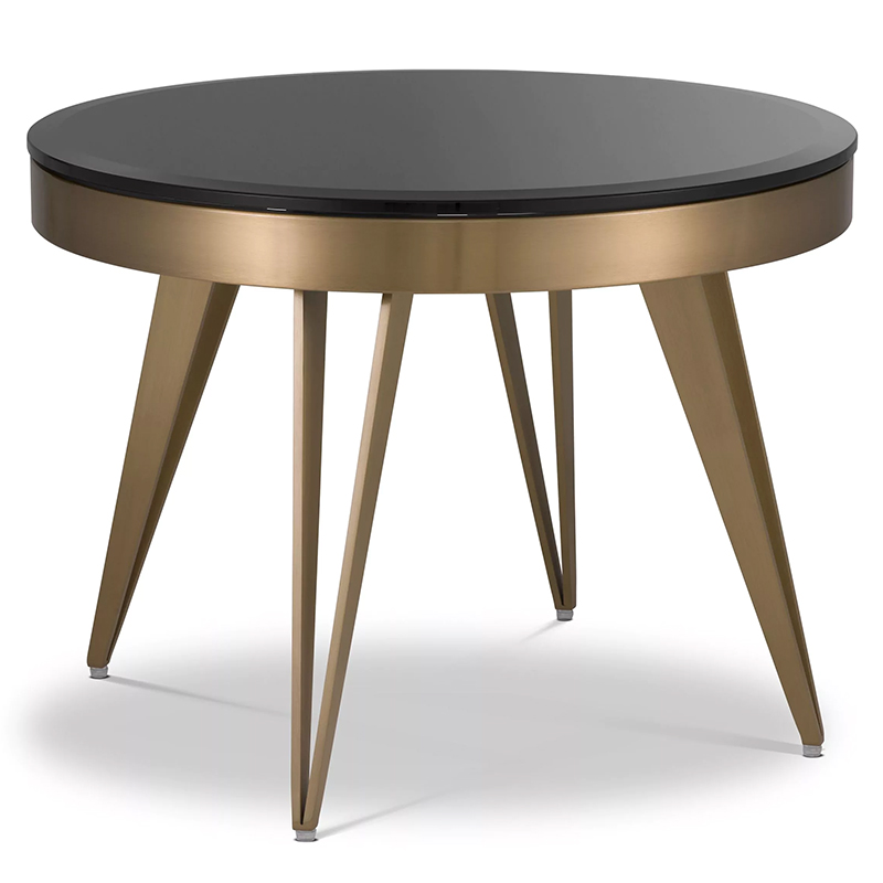 Приставной стол Side Table Rocco Латунь Черный Приставной стол Side Table Rocco Латунь Черный в Рязани | Loft Concept