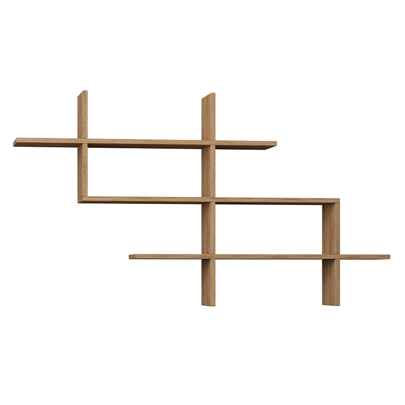 Полка фигурная подвесная цвета древесины HALIC BOOKCASE OAK Древесина Полка фигурная подвесная цвета древесины HALIC BOOKCASE OAK Древесина в Рязани | Loft Concept