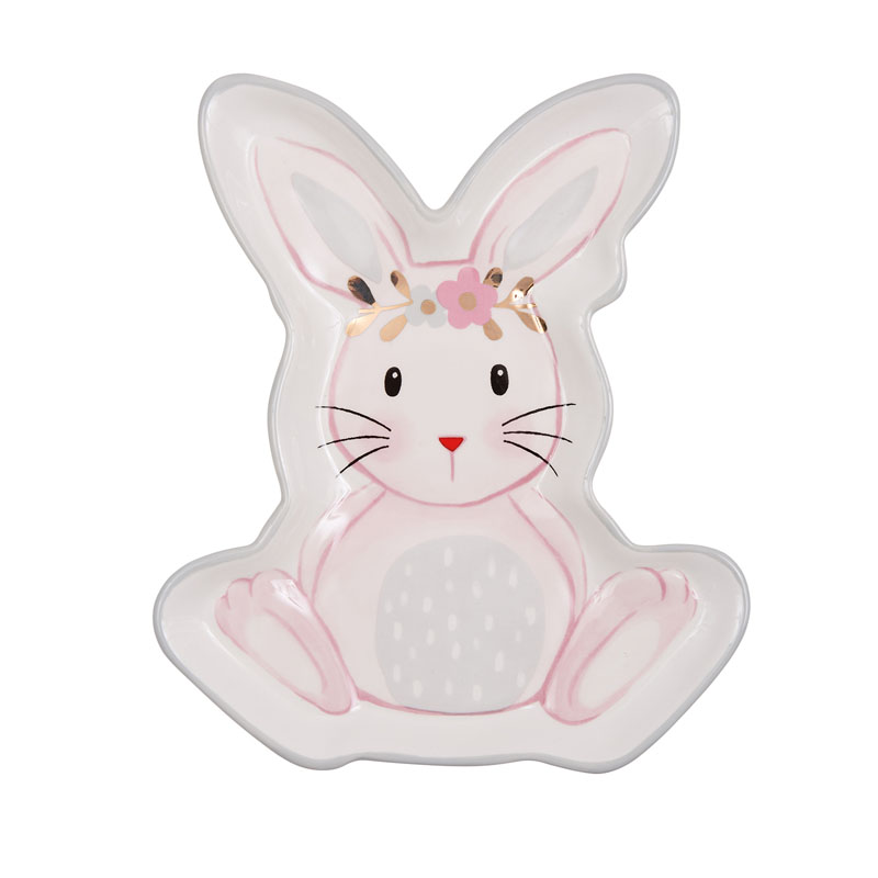 Тарелка детская Pink Bunny Белый Розовый пастельный Тарелка детская Pink Bunny Белый Розовый пастельный в Рязани | Loft Concept