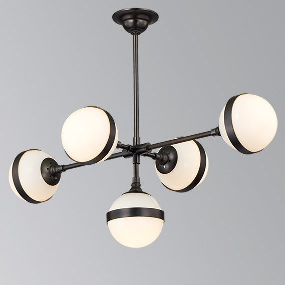 Люстра Peggy Futura lamp V Hangar Design Черный Молочный Люстра Peggy Futura lamp V Hangar Design Черный Молочный в Рязани | Loft Concept
