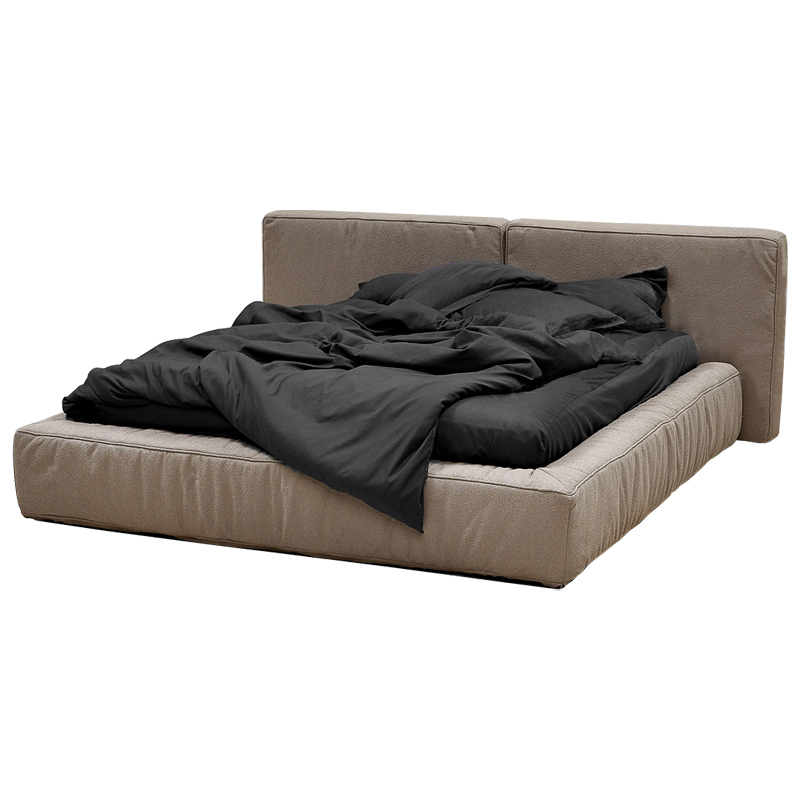 Кровать двуспальная с подъёмным механизмом Madelyn Bed Beige Gray Бежево-серый Кровать двуспальная с подъёмным механизмом Madelyn Bed Beige Gray Бежево-серый в Рязани | Loft Concept