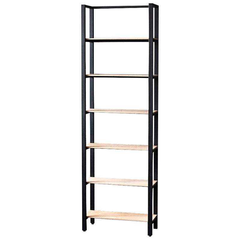 Стеллаж Webster Industrial Metal Rust Rack Черный Древесина Стеллаж Webster Industrial Metal Rust Rack Черный Древесина в Рязани | Loft Concept