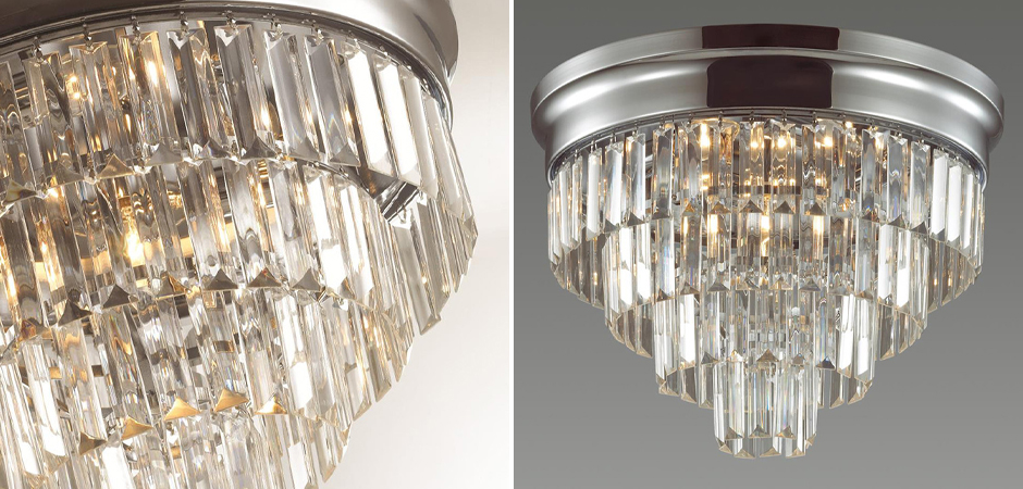Хрустальная потолочная люстра Crystal Fountain Maxi Хром Хрустальная потолочная люстра Crystal Fountain Maxi Хром - Loft-Concept в Рязани
