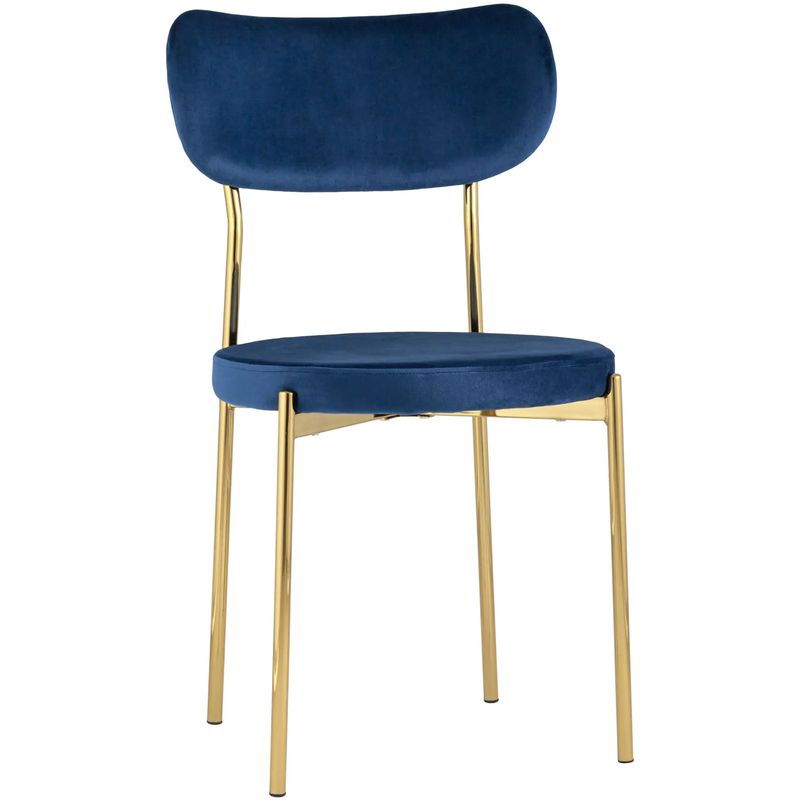 Стул Alfie Chair Золотые ножки Синий Велюр Синий Золотой Стул Alfie Chair Золотые ножки Синий Велюр Синий Золотой в Рязани | Loft Concept