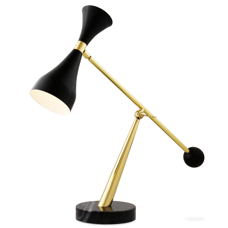 Настольная лампа Eichholtz Desk Lamp Cordero Черный Латунь Черный Мрамор Nero Настольная лампа Eichholtz Desk Lamp Cordero Черный Латунь Черный Мрамор Nero в Рязани | Loft Concept