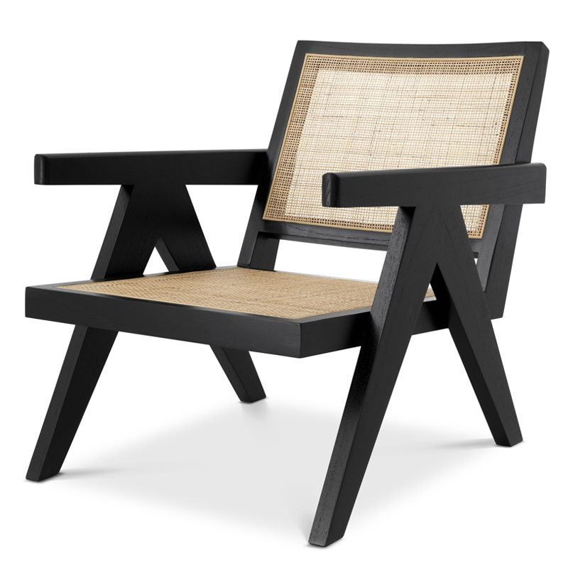 Кресло Eichholtz Chair Aristide black Черный Бежевый Кресло Eichholtz Chair Aristide black Черный Бежевый в Рязани | Loft Concept
