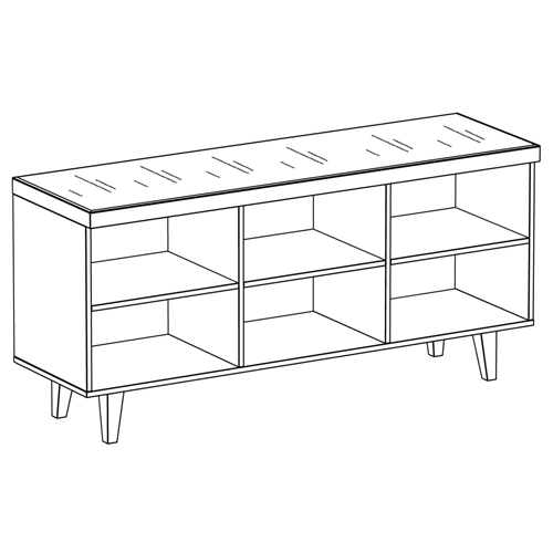 Длинная тумба с зеркальным декором Arden Cabinet Длинная тумба с зеркальным декором Arden Cabinet в Рязани