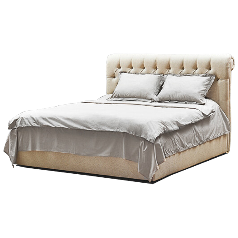 Кровать Beige Capitone Bed Бежевый Кровать Beige Capitone Bed Бежевый в Рязани | Loft Concept