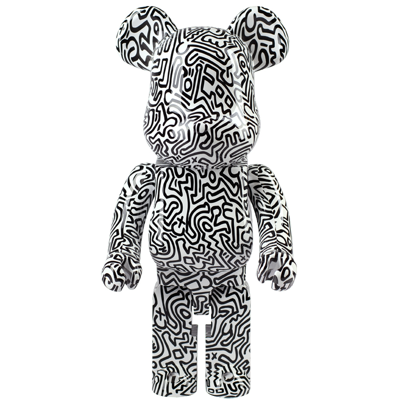 Статуэтка  Bearbrick Keith Haring Ver. 4 Черно-белый в Рязани | Loft Concept 