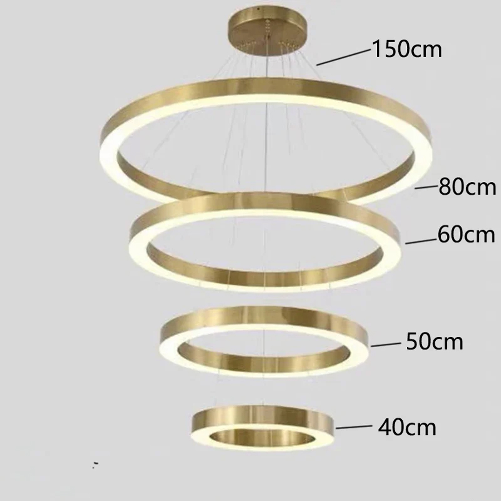 Люстра Light Ring Vertical Латунь в Рязани