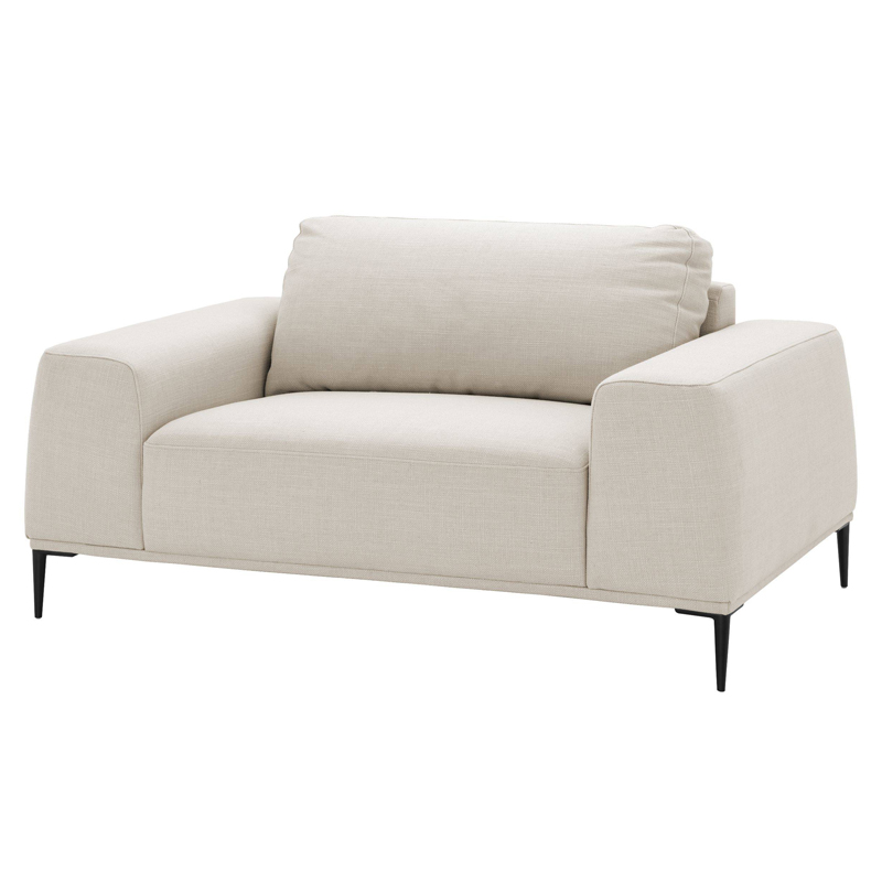 Кресло Eichholtz Loveseat Montado natural Молочный Черный Кресло Eichholtz Loveseat Montado natural Молочный Черный в Рязани | Loft Concept