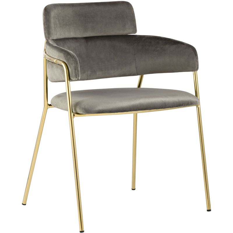 Polina chair Коричневый велюр Коричневый Золотой Polina chair Коричневый велюр Коричневый Золотой в Рязани | Loft Concept