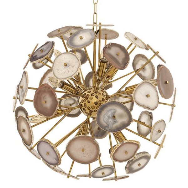 Branquinho Chandelier Agate Глянцевое золото Бежево-серый Branquinho Chandelier Agate Глянцевое золото Бежево-серый в Рязани | Loft Concept