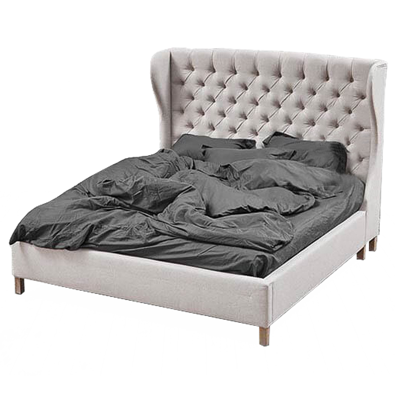 Кровать Aivengo Bed Light Gray Светло-серый Кровать Aivengo Bed Light Gray Светло-серый в Рязани | Loft Concept