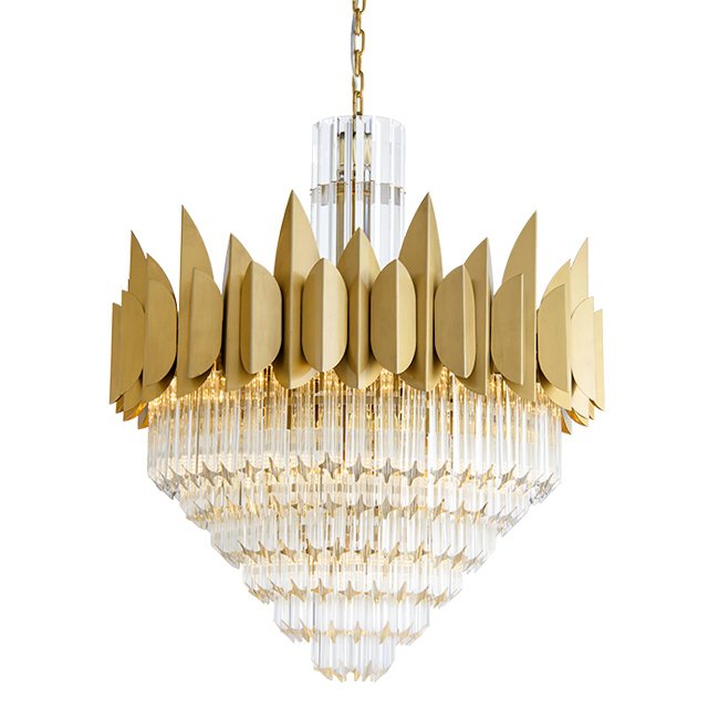 Подвесной светильник KEBO KING CHANDELIER six cascades Латунь Прозрачное Стекло Подвесной светильник KEBO KING CHANDELIER six cascades Латунь Прозрачное Стекло в Рязани | Loft Concept