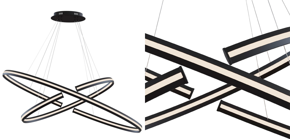 Люстра Half Ring Black & White Pendant M Люстра Half Ring Black & White Pendant M - Loft-Concept в Рязани