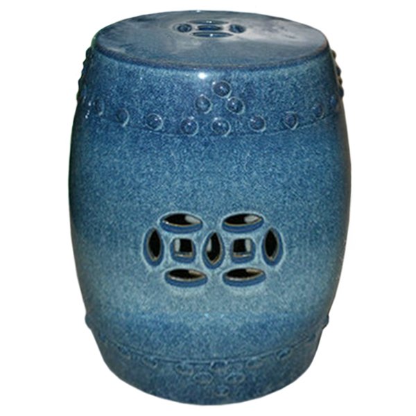 Китайский табурет ceramic garden stool blue AMBRE Винтажный голубой Китайский табурет ceramic garden stool blue AMBRE Винтажный голубой в Рязани | Loft Concept