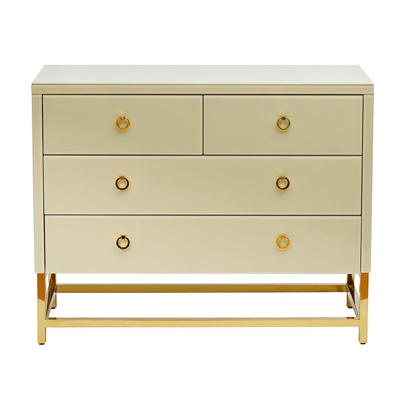 Комод в стиле модерн Marinella Beige Commode Бежевый Бежевый Золотой Комод в стиле модерн Marinella Beige Commode Бежевый Бежевый Золотой в Рязани | Loft Concept
