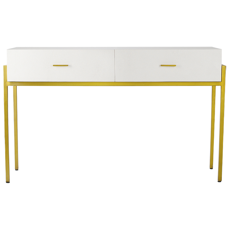 Консоль White Texture Stingray Console Белый Золотой Консоль White Texture Stingray Console Белый Золотой в Рязани | Loft Concept