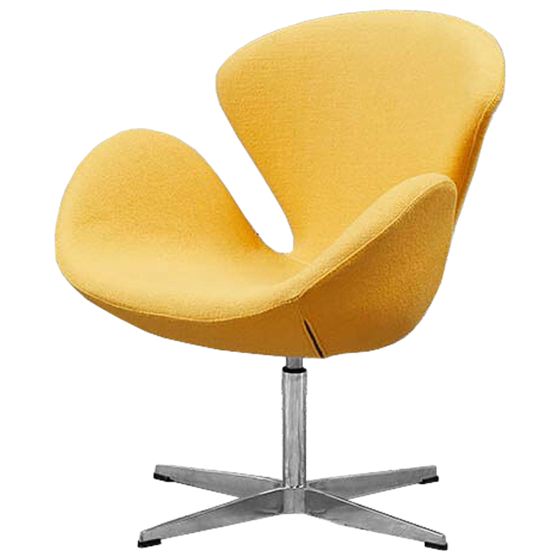 Кресло Swan Chair Yellow Желтый Хром Кресло Swan Chair Yellow Желтый Хром в Рязани | Loft Concept