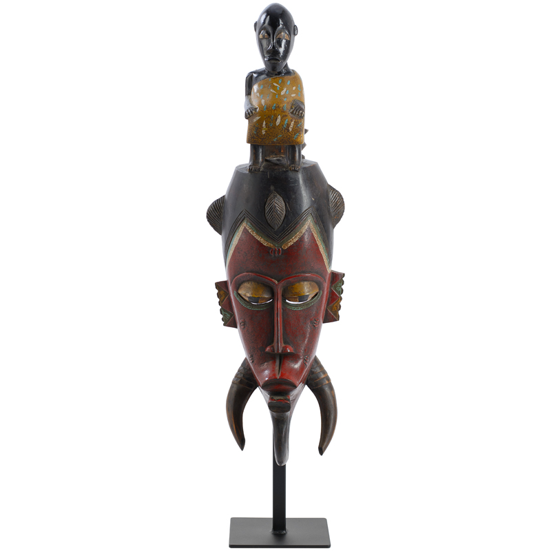 Маска Tanzanian chieftain Красный (Red) Черный Маска Tanzanian chieftain Красный (Red) Черный в Рязани | Loft Concept