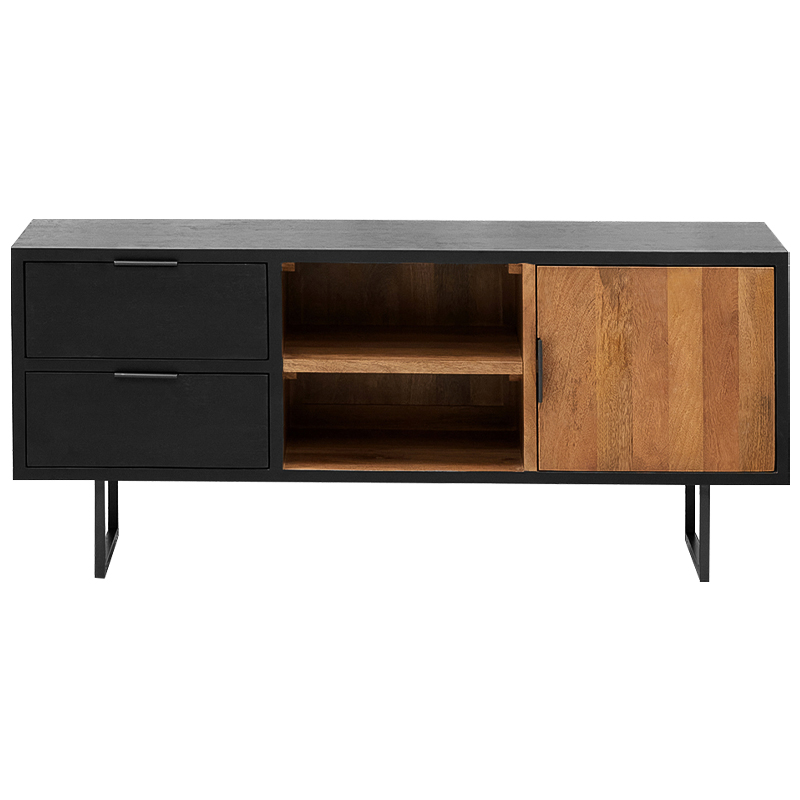 ТВ-тумба Gereon TV Stand Черный Коричневый Древесина ТВ-тумба Gereon TV Stand Черный Коричневый Древесина в Рязани | Loft Concept