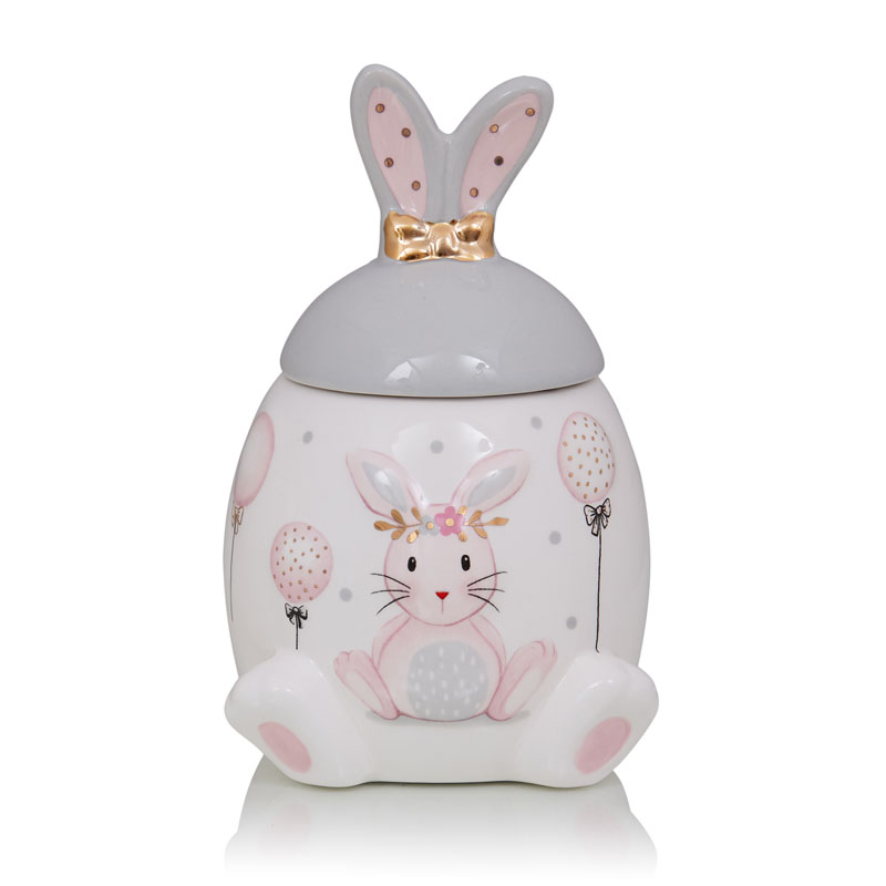 Ваза Kids Vase Bunny I Розовый пастельный Серый Ваза Kids Vase Bunny I Розовый пастельный Серый в Рязани | Loft Concept