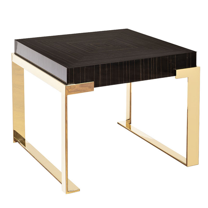 Приставной стол Mercer Golden Geometry Коричневый Глянцевое золото Приставной стол Mercer Golden Geometry Коричневый Глянцевое золото в Рязани | Loft Concept