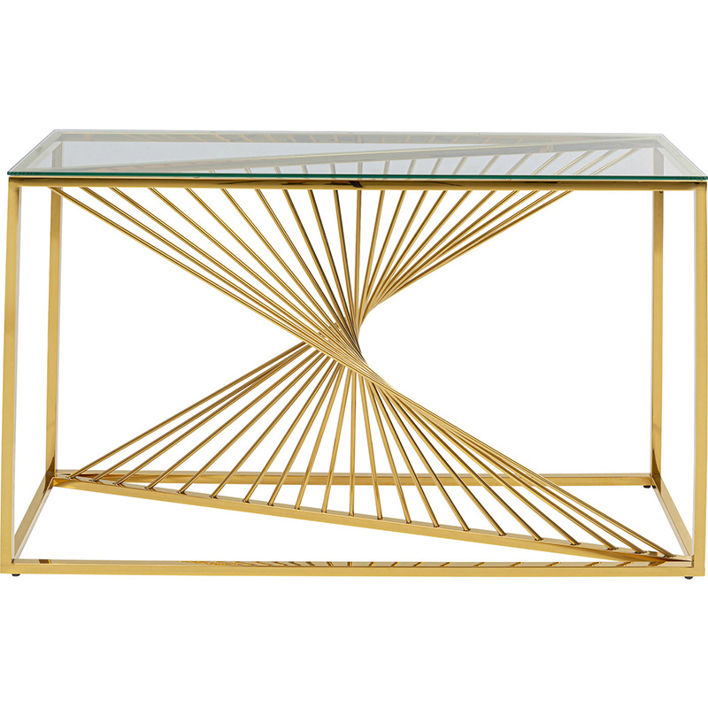 Консоль Golden Whirl with glass surface Золотой Консоль Golden Whirl with glass surface Золотой в Рязани | Loft Concept