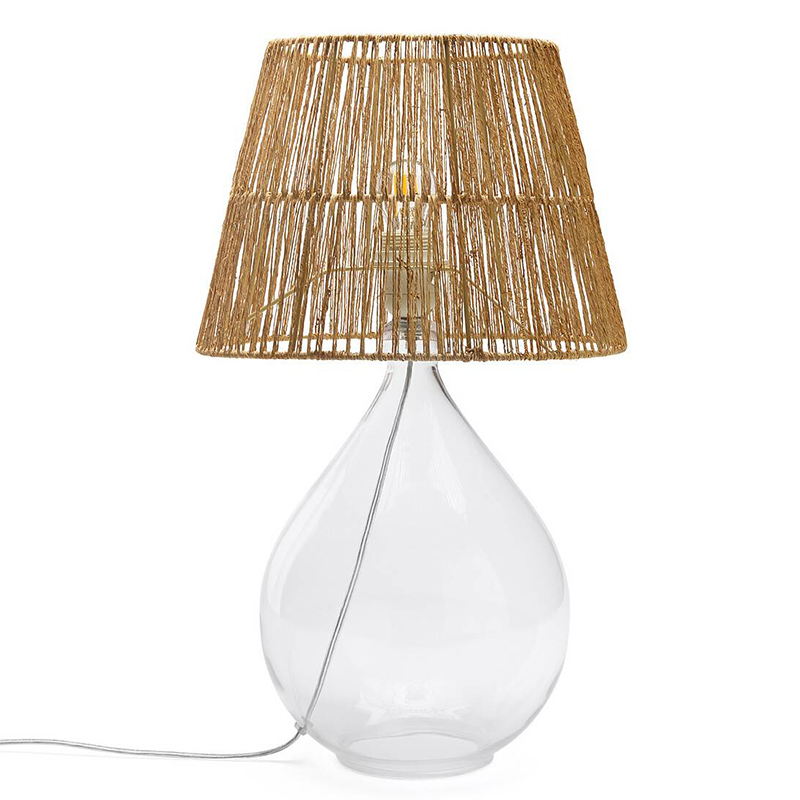 Настольная лампа Ronni Glass Table lamp Прозрачное Стекло Коричневый Настольная лампа Ronni Glass Table lamp Прозрачное Стекло Коричневый в Рязани | Loft Concept