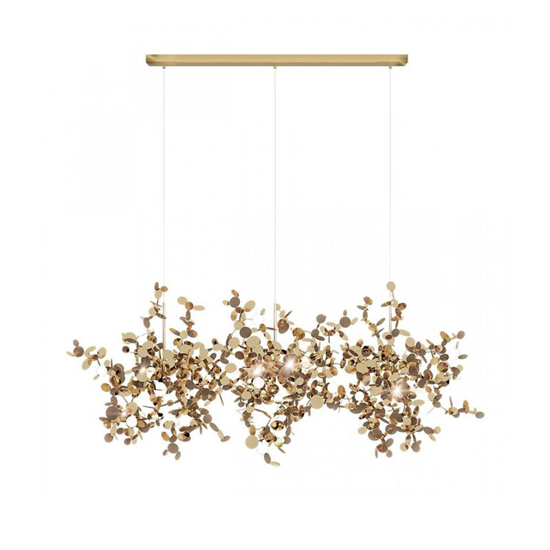 Люстра Terzani Argent Suspension Linear Gold длина 85 см Золотой Люстра Terzani Argent Suspension Linear Gold длина 85 см Золотой в Рязани | Loft Concept