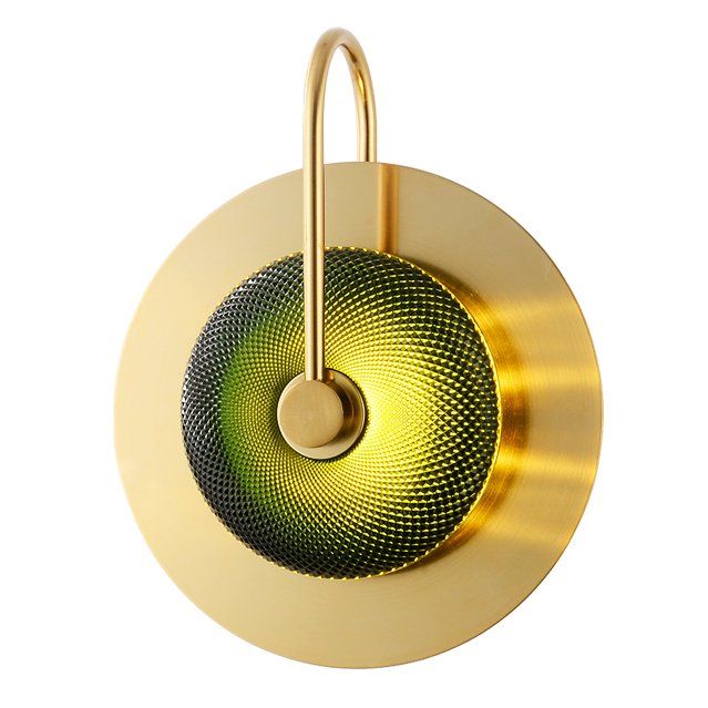 Бра Green Disk One Зеленый Латунь Бра Green Disk One Зеленый Латунь в Рязани | Loft Concept