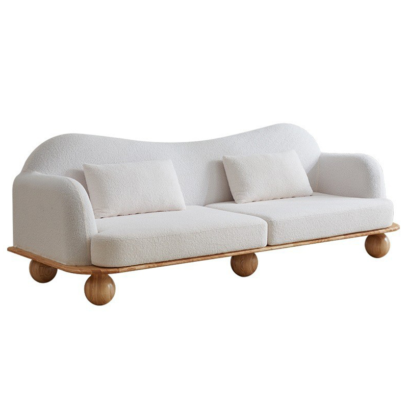 Диван Gould Wooden Forms Sofa Коричневый Белый Диван Gould Wooden Forms Sofa Коричневый Белый в Рязани | Loft Concept