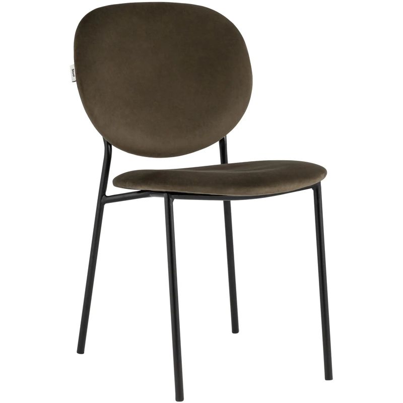 Стул Stanley Chair Коричневый Велюр Коричневый Черный Стул Stanley Chair Коричневый Велюр Коричневый Черный в Рязани | Loft Concept