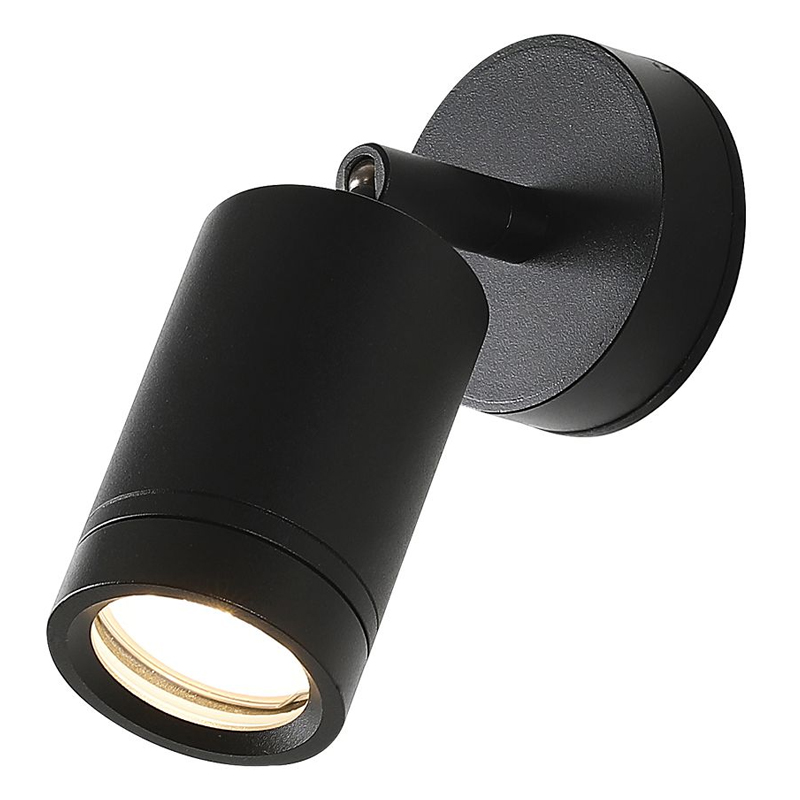 Уличное бра с поворотным спотом PLAIN LIGHT Черный Прозрачный Уличное бра с поворотным спотом PLAIN LIGHT Черный Прозрачный в Рязани | Loft Concept