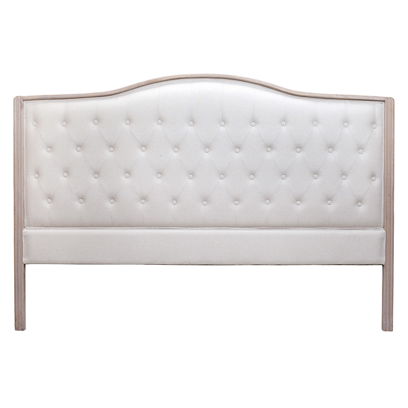 Изголовье кровати бежевое с мягкой обивкой из рогожки и льна Agatha Headboard Бежевый Коричневый Изголовье кровати бежевое с мягкой обивкой из рогожки и льна Agatha Headboard Бежевый Коричневый в Рязани | Loft Concept