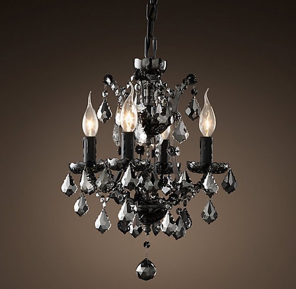 Люстра 19TH C. ROCOCO IRON & Smok CRYSTAL 4 Графит Стекло Смок Люстра 19TH C. ROCOCO IRON & Smok CRYSTAL 4 Графит Стекло Смок в Рязани | Loft Concept