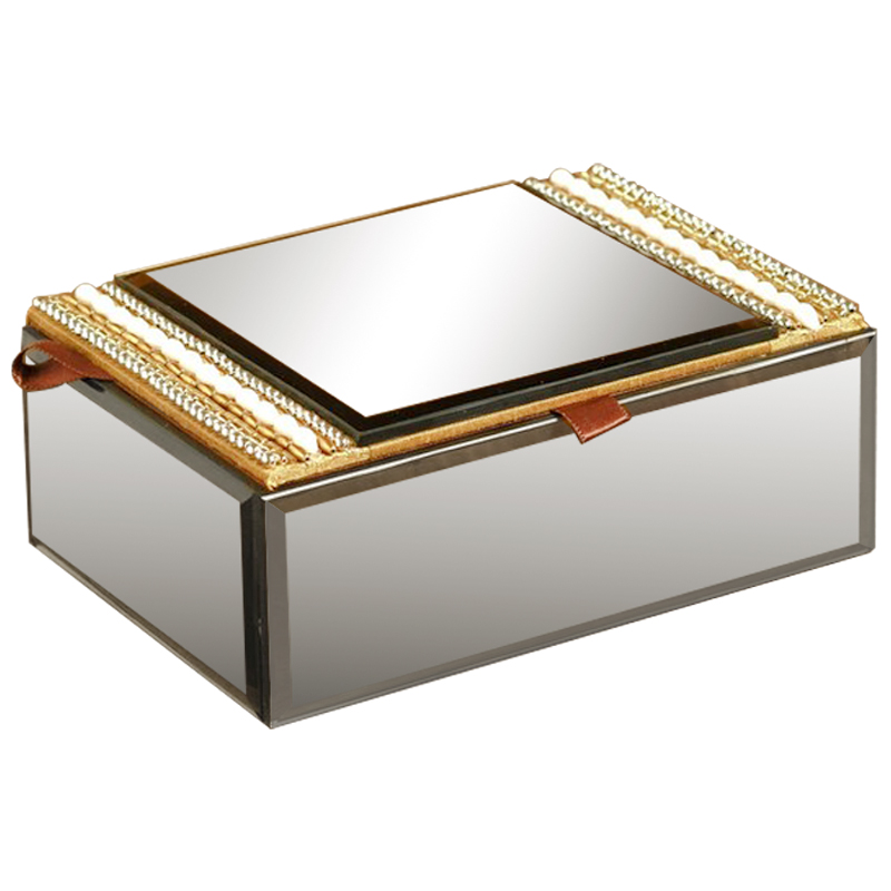 Шкатулка Seren Mirrored Box Зеркало Золотой Шкатулка Seren Mirrored Box Зеркало Золотой в Рязани | Loft Concept