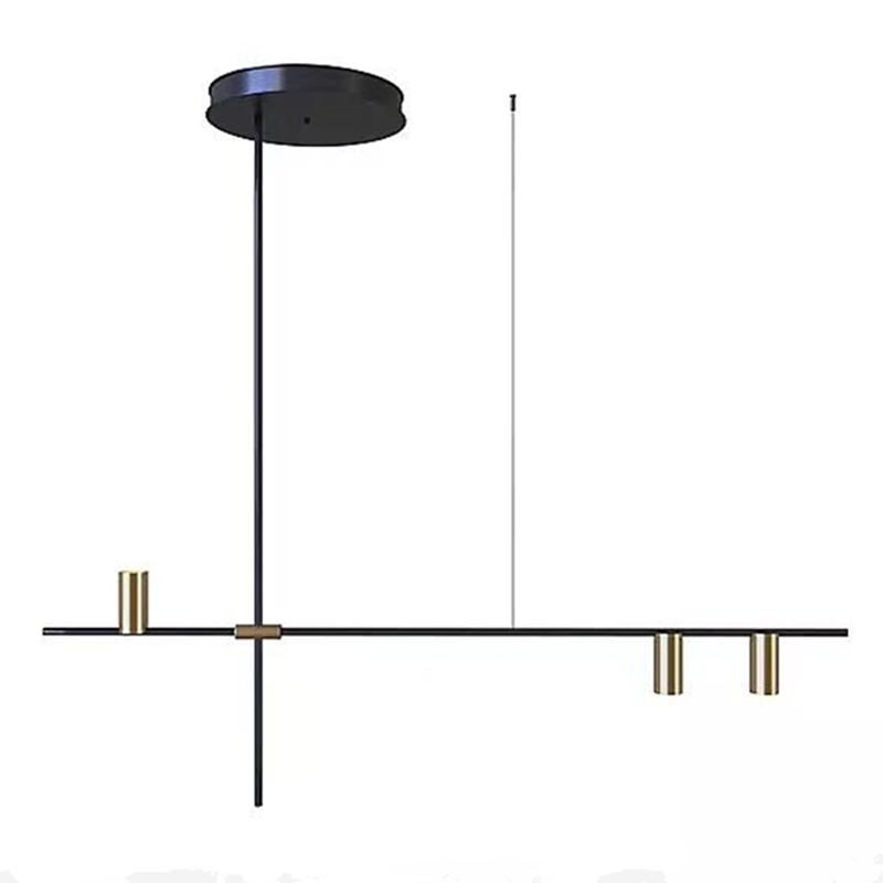 Подвесной светильник TRIBES LINEAR PENDANT Золотой Черный в Рязани | Loft Concept 