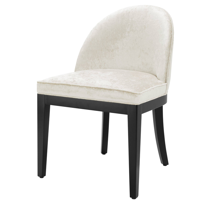 Стул Eichholtz Dining Chair Fallon Mirage off-white Белый Черный Стул Eichholtz Dining Chair Fallon Mirage off-white Белый Черный в Рязани | Loft Concept