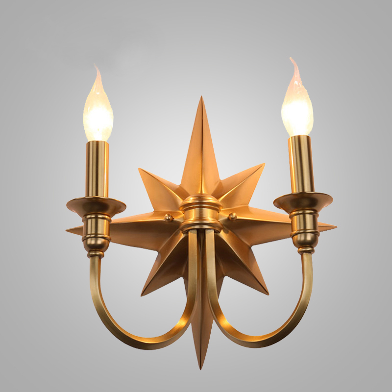 Бра Base Star Wall lamp Double Латунь в Рязани | Loft Concept 
